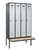 C+P Spind Evolo PLUS 0490407-10 mit Sitzbank 1 Abt.300mm Zylinder (HxBxT) 2120x300x815mm 9016/9016