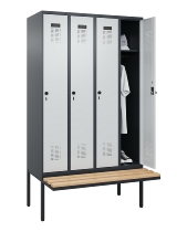 C+P Spind Evolo PLUS 0490407-10 mit Sitzbank 1 Abt.300mm Zylinder (HxBxT) 2120x300x815mm 9016/9016