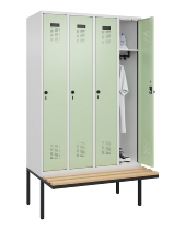 C+P Spind Evolo PLUS 0490407-10 mit Sitzbank 1 Abt.300mm Zylinder (HxBxT) 2120x300x815mm 9016/9016