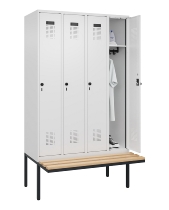 C+P Spind Evolo PLUS 0490407-10 mit Sitzbank 1 Abt.300mm Zylinder (HxBxT) 2120x300x815mm 9016/9016