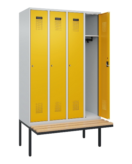 C+P Spind Evolo PLUS 0490407-10 mit Sitzbank 1 Abt.300mm Zylinder (HxBxT) 2120x300x815mm 9016/9016
