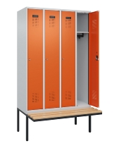 C+P Spind Evolo PLUS 0490407-10 mit Sitzbank 1 Abt.300mm Zylinder (HxBxT) 2120x300x815mm 9016/9016
