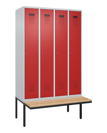 C+P Spind Evolo PLUS 0490407-10 mit Sitzbank 1 Abt.300mm Zylinder (HxBxT) 2120x300x815mm 9016/9016