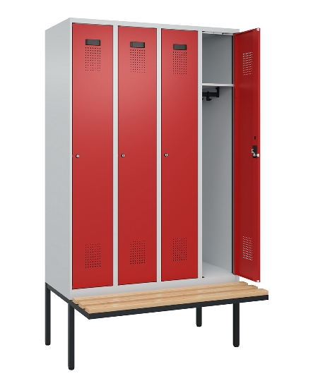 C+P Spind Evolo PLUS 0490407-10 mit Sitzbank 1 Abt.300mm Zylinder (HxBxT) 2120x300x815mm 9016/9016