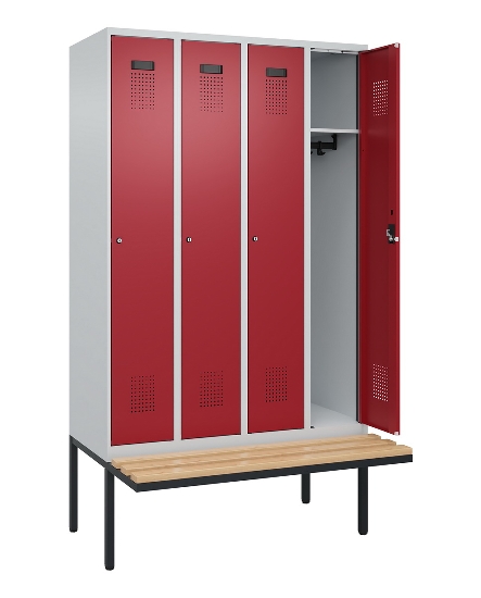 C+P Spind Evolo PLUS 0490407-10 mit Sitzbank 1 Abt.300mm Zylinder (HxBxT) 2120x300x815mm 9016/9016