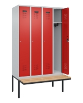 C+P Spind Evolo PLUS 0490407-10 mit Sitzbank 1 Abt.300mm Zylinder (HxBxT) 2120x300x815mm 9016/9016