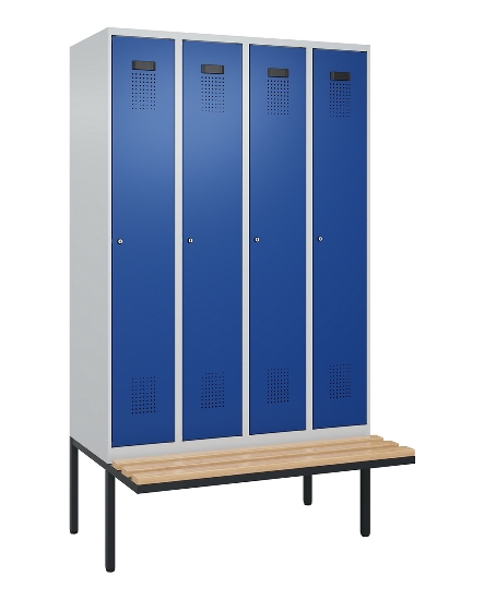 C+P Spind Evolo PLUS 0490407-10 mit Sitzbank 1 Abt.300mm Zylinder (HxBxT) 2120x300x815mm 9016/9016