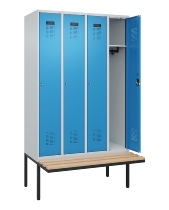 C+P Spind Evolo PLUS 0490407-10 mit Sitzbank 1 Abt.300mm Zylinder (HxBxT) 2120x300x815mm 9016/9016