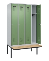 C+P Spind Evolo PLUS 0490407-10 mit Sitzbank 1 Abt.300mm Zylinder (HxBxT) 2120x300x815mm 9016/9016