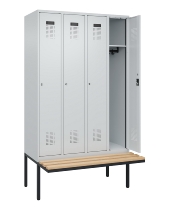 C+P Spind Evolo PLUS 0490407-10 mit Sitzbank 1 Abt.300mm Zylinder (HxBxT) 2120x300x815mm 9016/9016