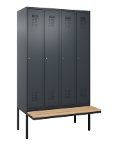 C+P Spind Evolo PLUS 0490407-10 mit Sitzbank 1 Abt.300mm Zylinder (HxBxT) 2120x300x815mm 9016/9016