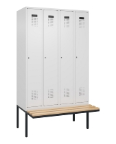 C+P Spind Evolo PLUS 0490407-10 mit Sitzbank 1 Abt.300mm Zylinder (HxBxT) 2120x300x815mm 9016/9016