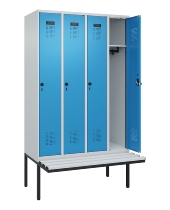 C+P Spind Evolo PLUS 0490407-10 mit Sitzbank 1 Abt.300mm Drehriegel (HxBxT) 2120x300x815mm 7016/7016