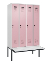 C+P Spind Evolo PLUS 0490407-10 mit Sitzbank 1 Abt.300mm Drehriegel (HxBxT) 2120x300x815mm 7016/7016
