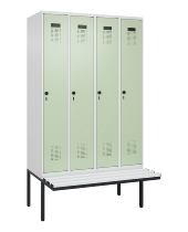 C+P Spind Evolo PLUS 0490407-10 mit Sitzbank 1 Abt.300mm Drehriegel (HxBxT) 2120x300x815mm 7016/7016