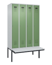 C+P Spind Evolo PLUS 0490407-10 mit Sitzbank 1 Abt.300mm Drehriegel (HxBxT) 2120x300x815mm 7016/7016