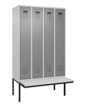 C+P Spind Evolo PLUS 0490407-10 mit Sitzbank 1 Abt.300mm Drehriegel (HxBxT) 2120x300x815mm 7016/7016
