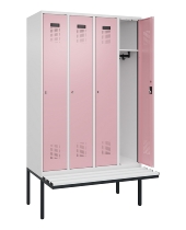 C+P Spind Evolo PLUS 0490407-10 mit Sitzbank 1 Abt.300mm Drehriegel (HxBxT) 2120x300x815mm 7016/7016