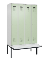 C+P Spind Evolo PLUS 0490407-10 mit Sitzbank 1 Abt.300mm Drehriegel (HxBxT) 2120x300x815mm 7016/7016