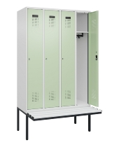 C+P Spind Evolo PLUS 0490407-10 mit Sitzbank 1 Abt.300mm Drehriegel (HxBxT) 2120x300x815mm 7016/7016