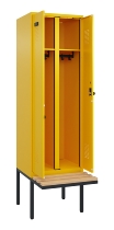 C+P Schwarz-Weiß-Spind Evolo PLUS 0490427-20 schw.Bank 2 Abt.je 300mm Drehriegel (HxBxT) 2120x600x815mm 2004/2004