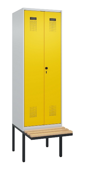 C+P PSA Doppel-Spind Evolo PLUS 0490427-22 schw.Bank 2 Abt.je 400mm Drehriegel (HxBxT) 2120x800x815mm 7035/3020