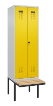 C+P PSA Doppel-Spind Evolo PLUS 0490427-22 schw.Bank 2 Abt.je 400mm Drehriegel (HxBxT) 2120x800x815mm 7035/3020