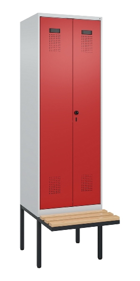 C+P PSA Doppel-Spind Evolo PLUS 0490427-22 schw.Bank 2 Abt.je 400mm Drehriegel (HxBxT) 2120x800x815mm 7035/3020