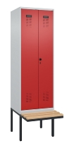 C+P PSA Doppel-Spind Evolo PLUS 0490427-22 schw.Bank 2 Abt.je 400mm Drehriegel (HxBxT) 2120x800x815mm 7035/3020