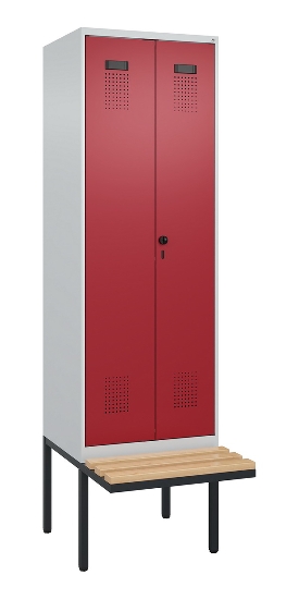 C+P PSA Doppel-Spind Evolo PLUS 0490427-22 schw.Bank 2 Abt.je 400mm Drehriegel (HxBxT) 2120x800x815mm 7035/3020
