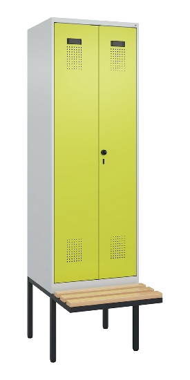 C+P PSA Doppel-Spind Evolo PLUS 0490427-22 schw.Bank 2 Abt.je 400mm Drehriegel (HxBxT) 2120x800x815mm 7035/3020
