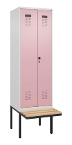 C+P PSA Doppel-Spind Evolo PLUS 0490427-22 schw.Bank 2 Abt.je 400mm Drehriegel (HxBxT) 2120x800x815mm 7035/3020