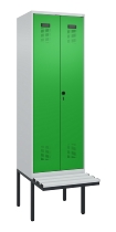 C+P PSA Doppel-Spind Evolo PLUS 0490427-22 schw.Bank 2 Abt.je 400mm Drehriegel (HxBxT) 2120x800x815mm 7035/7016