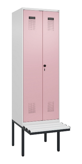 C+P PSA Doppel-Spind Evolo PLUS 0490427-22 schw.Bank 2 Abt.je 400mm Drehriegel (HxBxT) 2120x800x815mm 7035/7016