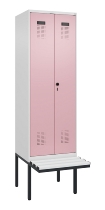 C+P PSA Doppel-Spind Evolo PLUS 0490427-22 schw.Bank 2 Abt.je 400mm Drehriegel (HxBxT) 2120x800x815mm 7035/7016