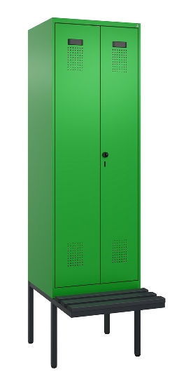 C+P PSA Doppel-Spind Evolo PLUS 0490427-20 schw.Bank 2 Abt.je 300mm Drehriegel (HxBxT) 2120x600x815mm 6037/6037