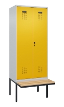 C+P PSA Doppel-Spind Evolo PLUS 0490427-22 schw.Bank 2 Abt.je 400mm Drehriegel (HxBxT) 2120x800x815mm 7035/3020