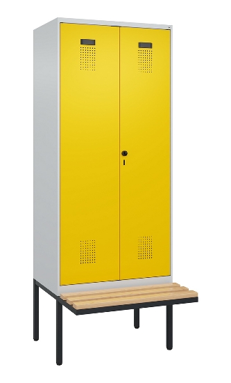 C+P PSA Doppel-Spind Evolo PLUS 0490427-22 schw.Bank 2 Abt.je 400mm Drehriegel (HxBxT) 2120x800x815mm 7035/3020