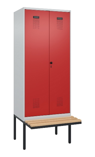 C+P PSA Doppel-Spind Evolo PLUS 0490427-22 schw.Bank 2 Abt.je 400mm Drehriegel (HxBxT) 2120x800x815mm 7035/3020