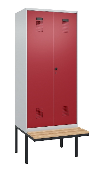 C+P PSA Doppel-Spind Evolo PLUS 0490427-22 schw.Bank 2 Abt.je 400mm Drehriegel (HxBxT) 2120x800x815mm 7035/3020