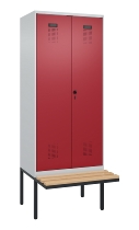 C+P PSA Doppel-Spind Evolo PLUS 0490427-22 schw.Bank 2 Abt.je 400mm Drehriegel (HxBxT) 2120x800x815mm 7035/3020