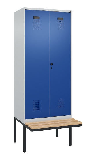 C+P PSA Doppel-Spind Evolo PLUS 0490427-22 schw.Bank 2 Abt.je 400mm Drehriegel (HxBxT) 2120x800x815mm 7035/3020