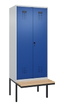 C+P PSA Doppel-Spind Evolo PLUS 0490427-22 schw.Bank 2 Abt.je 400mm Drehriegel (HxBxT) 2120x800x815mm 7035/3020
