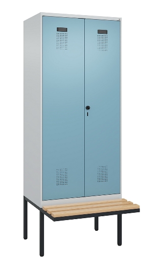 C+P PSA Doppel-Spind Evolo PLUS 0490427-22 schw.Bank 2 Abt.je 400mm Drehriegel (HxBxT) 2120x800x815mm 7035/3020