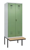 C+P PSA Doppel-Spind Evolo PLUS 0490427-22 schw.Bank 2 Abt.je 400mm Drehriegel (HxBxT) 2120x800x815mm 7035/3020