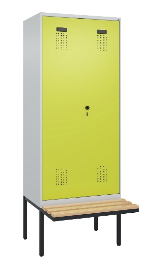 C+P PSA Doppel-Spind Evolo PLUS 0490427-22 schw.Bank 2 Abt.je 400mm Drehriegel (HxBxT) 2120x800x815mm 7035/3020