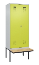 C+P PSA Doppel-Spind Evolo PLUS 0490427-22 schw.Bank 2 Abt.je 400mm Drehriegel (HxBxT) 2120x800x815mm 7035/3020