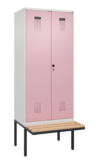 C+P PSA Doppel-Spind Evolo PLUS 0490427-22 schw.Bank 2 Abt.je 400mm Drehriegel (HxBxT) 2120x800x815mm 7035/3020