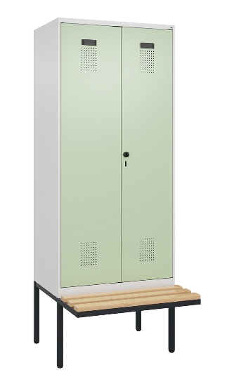 C+P PSA Doppel-Spind Evolo PLUS 0490427-22 schw.Bank 2 Abt.je 400mm Drehriegel (HxBxT) 2120x800x815mm 7035/3020