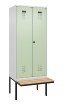 C+P PSA Doppel-Spind Evolo PLUS 0490427-22 schw.Bank 2 Abt.je 400mm Drehriegel (HxBxT) 2120x800x815mm 7035/3020